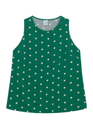 Malwee - Regata Regular Poá em Viscose Verde - MALWEE