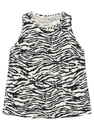 Malwee - Regata Regular Zebra em Viscose Branco - MALWEE