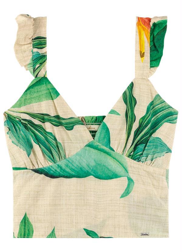 Marialícia - Regata Romântica Elegante Criativa Bege 4