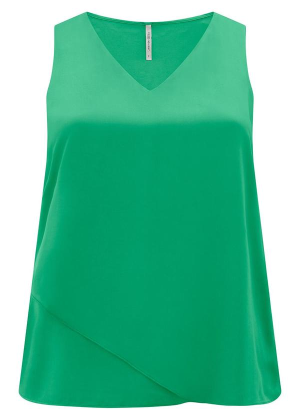 Lunender Mais Mulher - Regata Transpassada Decote V Alça Larga Verde 5