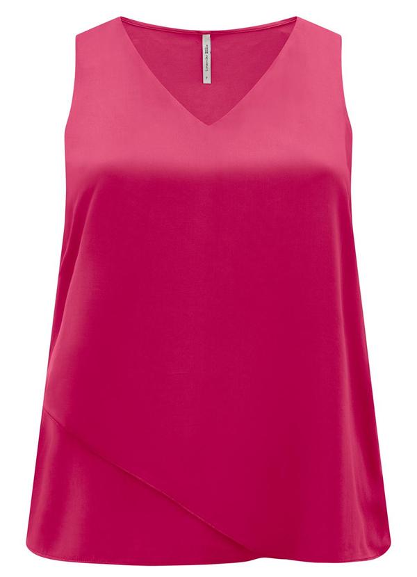 Lunender Mais Mulher - Regata Transpassada Decote V Alças Largas Rosa