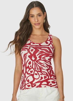 Malwee - Regata Veemelha Abstrata em Viscose - MALWEE