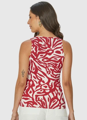 Malwee - Regata Veemelha Abstrata em Viscose - MALWEE