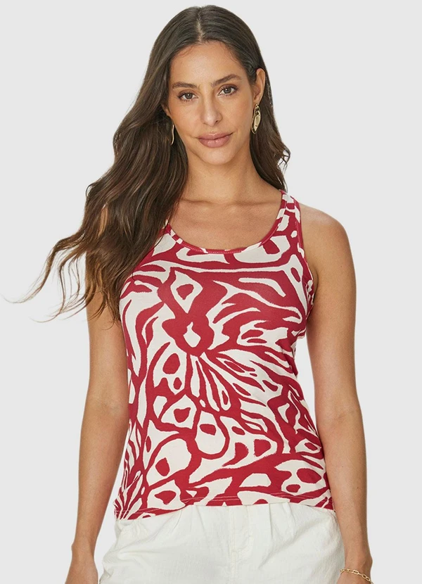 Malwee - Regata Veemelha Abstrata em Viscose