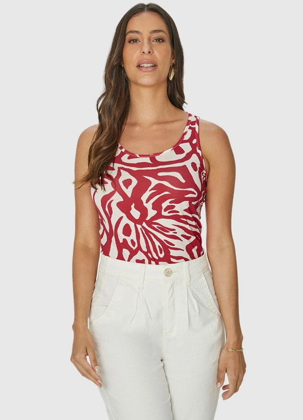 Malwee - Regata Veemelha Abstrata em Viscose 4