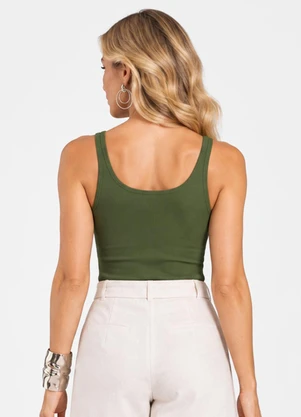 Infinita Cor - Regata Verão em Visco Tricot Verde - INFINITA COR