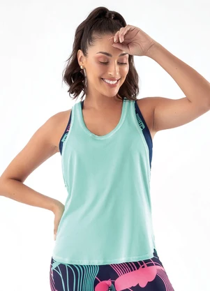 Jancris - Regata  Verde em Malha com Elastano - JANCRIS