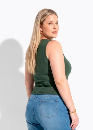 Marguerite - Regata Verde em Viscose com Elastano - MARGUERITE