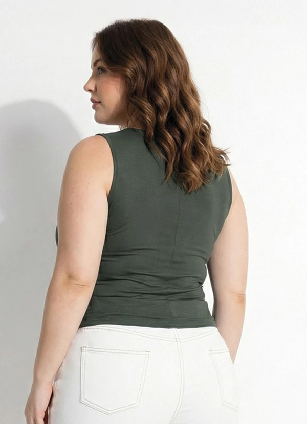 Marguerite - Regata Verde em Viscose com Elastano 3