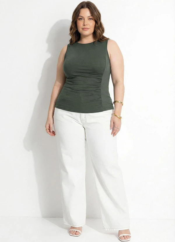 Marguerite - Regata Verde em Viscose com Elastano 2