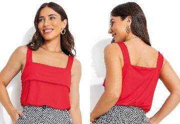 Regata Vermelho em Malha