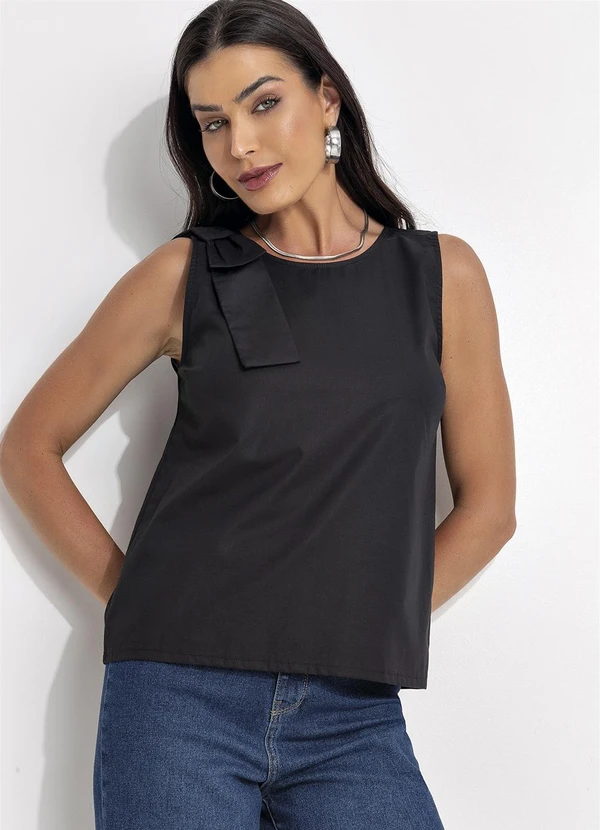 - Regata em Tricoline Preto 3