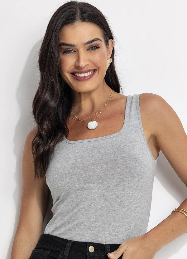 - Regata em Cotton Cinza