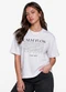 Minty - T-Shirt Feminina Meia Malha com Estampa Branco - variação: Branco