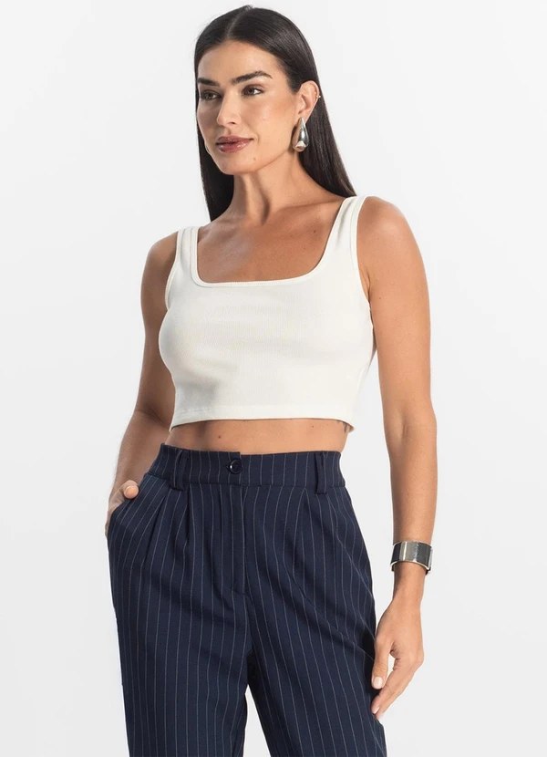 Rovitex - Top Básico Feminino em Ribana Bege 4