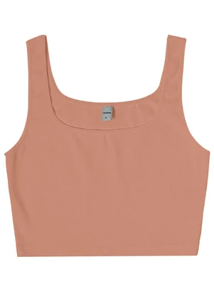 Rovitex - Top Básico Feminino em Ribana Marrom - ROVITEX