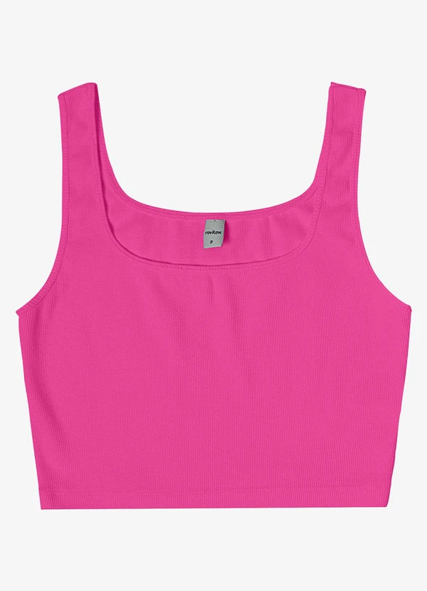 Rovitex - Top Básico Feminino em Ribana Rosa