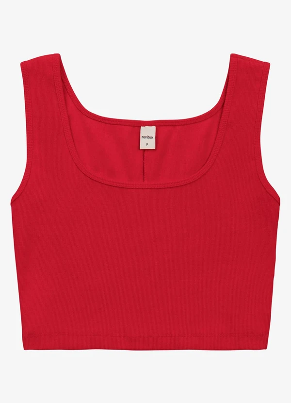 Rovitex - Top Básico Feminino em Ribana Vermelho 2