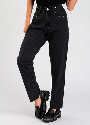 Meu Jeans - Calça Jeans Mom Loretta Preto - MEU JEANS