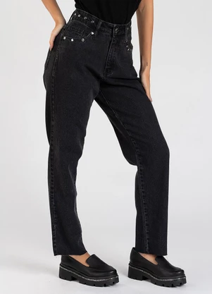Meu Jeans - Calça Jeans Mom Loretta Preto - MEU JEANS