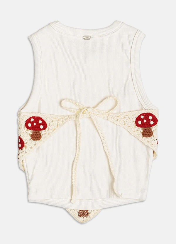 Authoria - Regata com Bandana de Crochê Off White 2