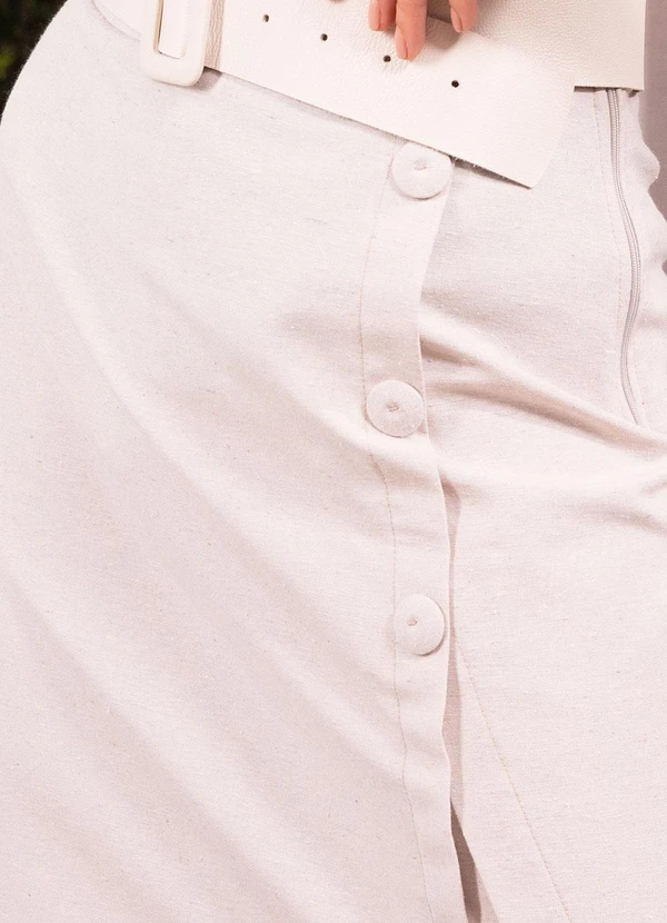 Quintess - Saia Areia em Tecido Plano Sustentável 3