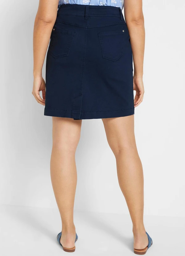 bonprix - Saia Azul Marinho em Jeans 6