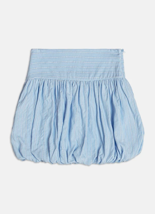 Authoria - Saia Balonê Listrada Azul