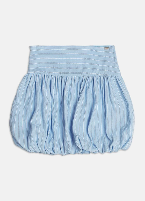 Authoria - Saia Balonê Listrada  Azul 2