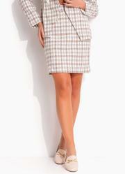 Saia Bege em Tweed