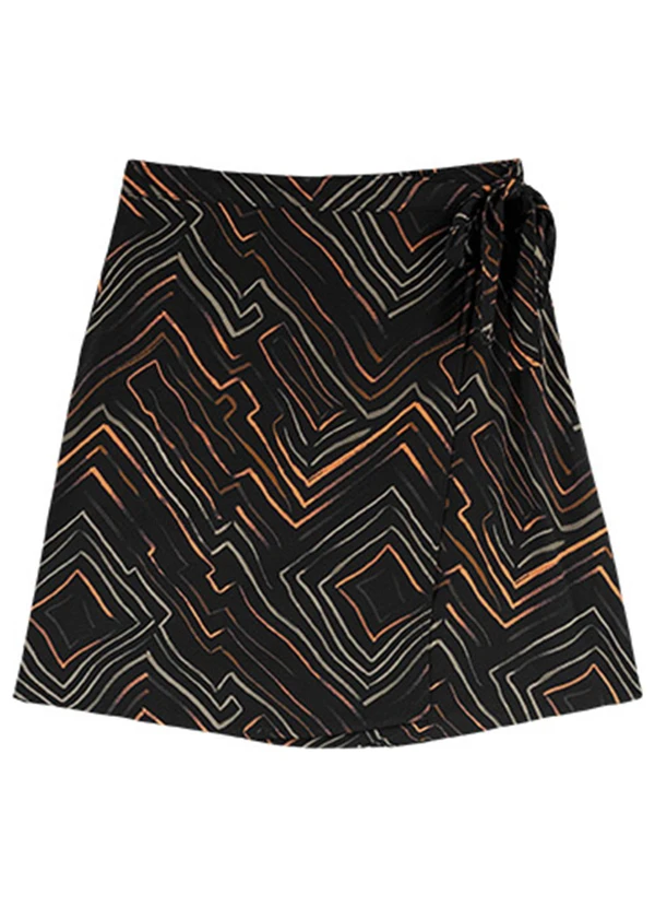 Outlet - Saia Colorful Escape Adulto Feminino Preto