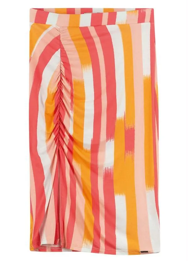 Marialícia - Saia com Abertura Lateral Marialícia Rosa 6