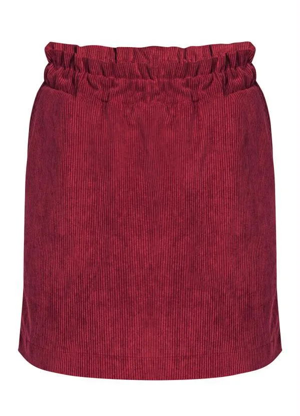 Queima Estoque - Saia com Bolsos Bordô 4