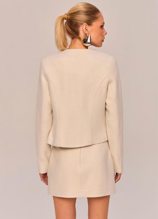 Carlota Costa - Saia Curta Bordada com Pérolas Branco 4