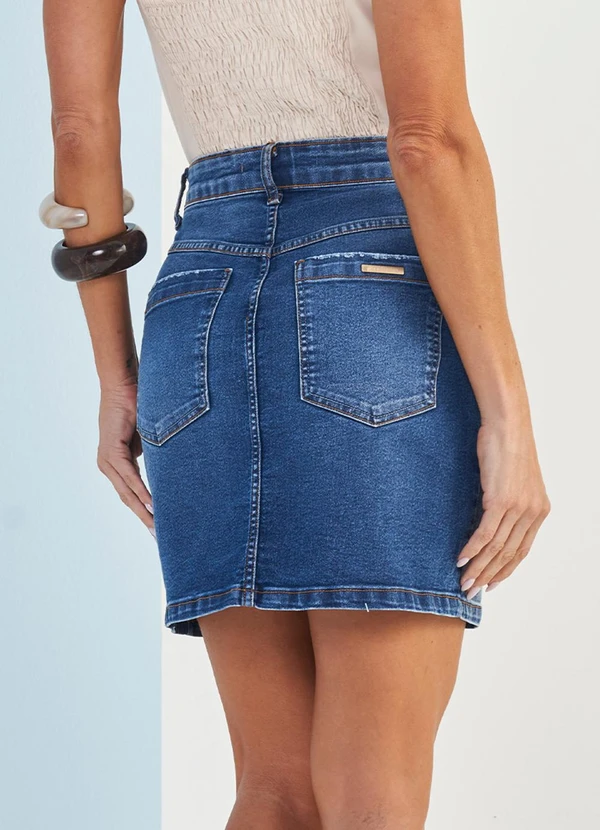 Doce Trama - Saia Curta Celebration  Azul 2