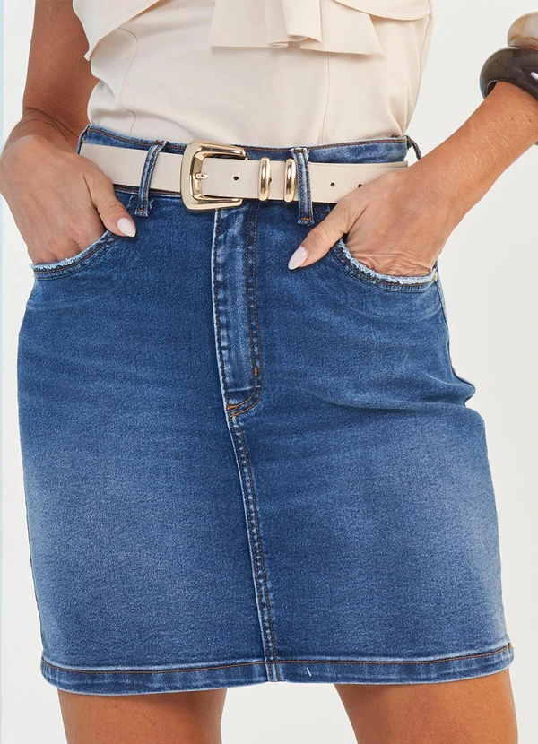 Doce Trama - Saia Curta Celebration  Azul 5