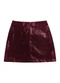 Angel - Saia Curta de Couro Bordo - variação: Bordo