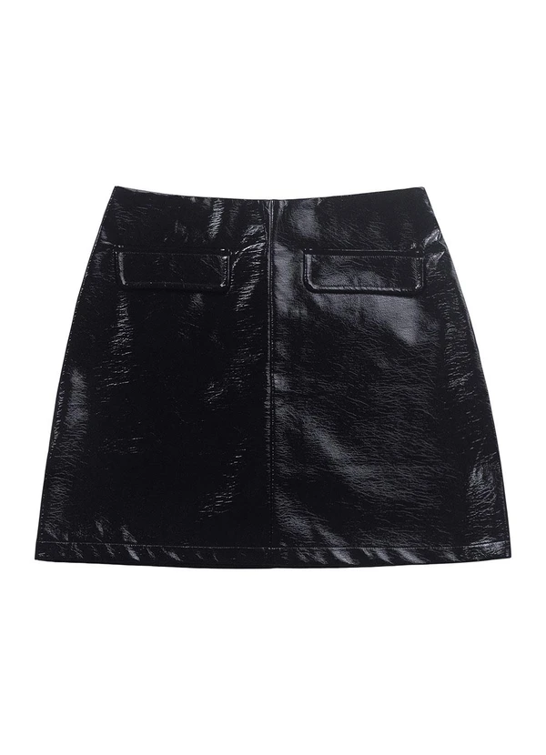 Angel - Saia Curta de Couro Preto 5