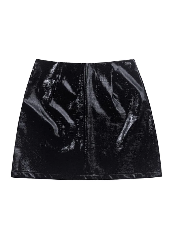 Angel - Saia Curta de Couro Preto 6