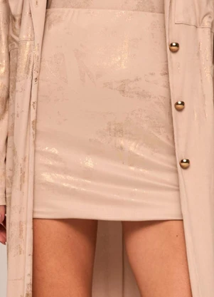 Carlota Costa - Saia Curta de Malha Marrom - CARLOTA COSTA