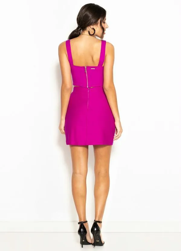 Colcci - Saia Curta de Malha Roxa 4