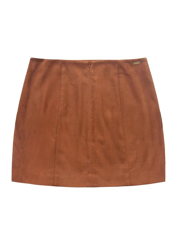 Angel - Saia Curta de Suede Marrom 5