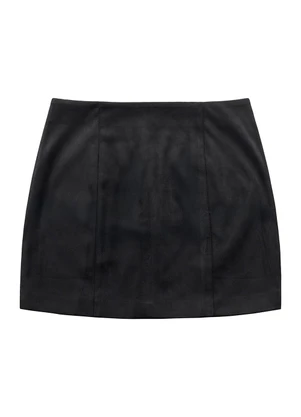 Angel - Saia Curta de Suede Preto - ANGEL