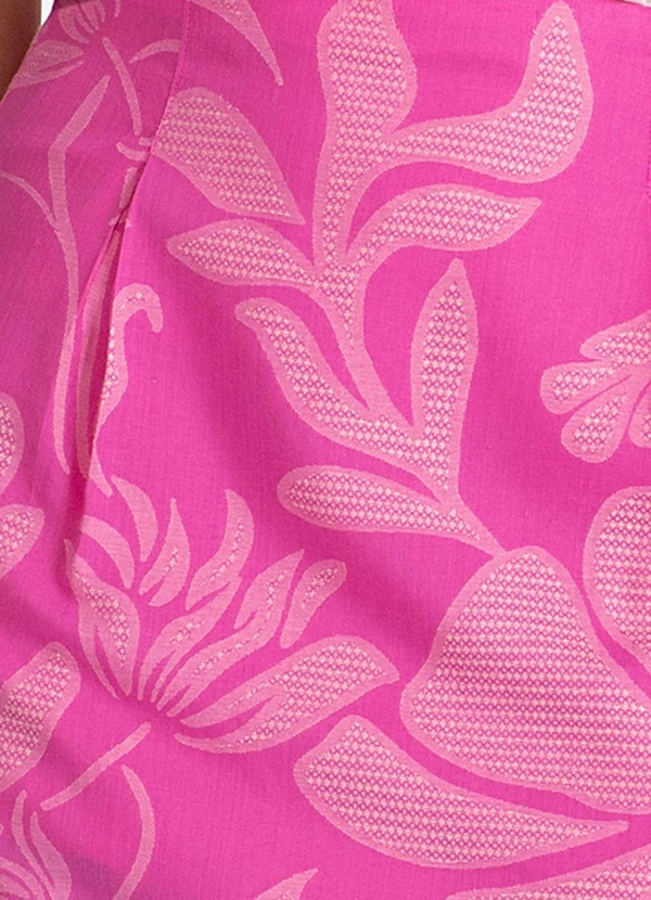 Colcci - Saia Curta em Malha Jacquard Rosa 6