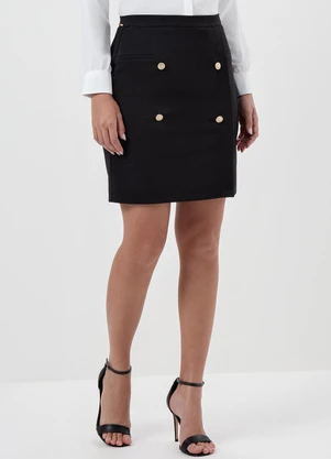 Principessa - Saia Curta em Malha Preta Tanara - PRINCIPESSA