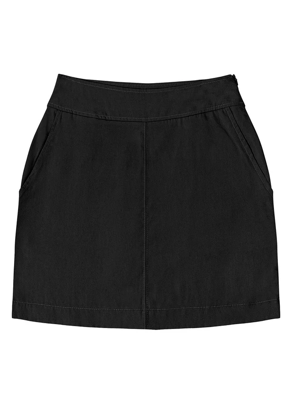 Endless - Saia Curta Feminina com Bolsos Preto