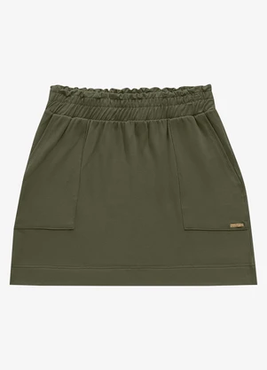 Rovitex - Saia Curta Feminina Molecotton de Viscose Verde - ROVITEX