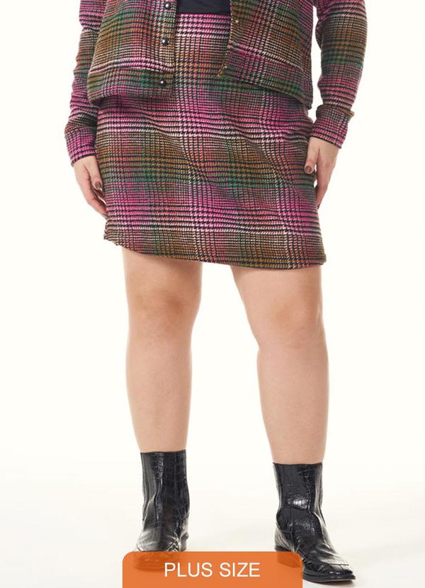 Lisamour - Saia Curta Feminina Roxo