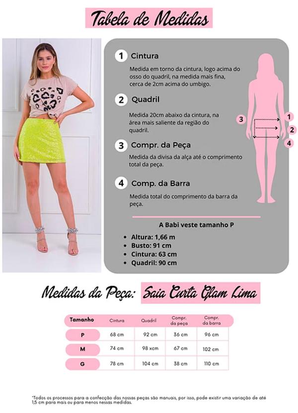 Amo Brand - Saia Curta Glam Lima 5