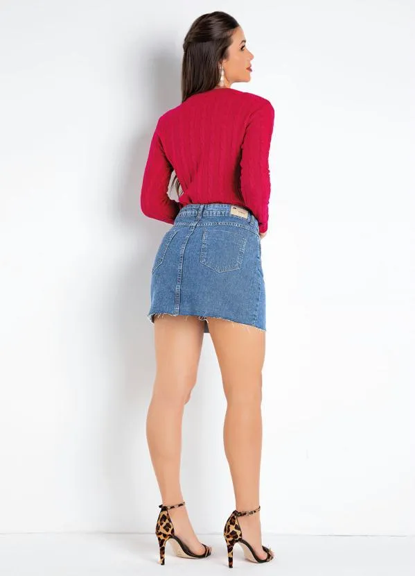 Sawary Jeans - Saia Curta Jeans com Bolsos Funcionais Sawary 4